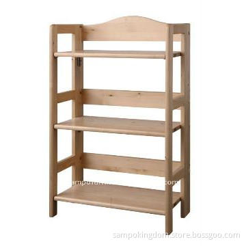 solid pine wooden shelf with 3 layers